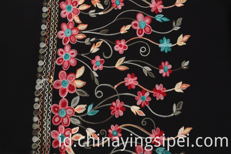 Penjualan Panas Sulaman Bunga Tenun Murah 100% Rayon Fabric for Women's Dress